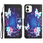 Colored Drawing Leather Phone Case, For iPhone 12 mini
