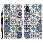 Colored Drawing Leather Phone Case, For iPhone X