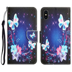 Colored Drawing Leather Phone Case, For iPhone X