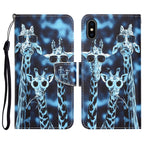 Colored Drawing Leather Phone Case, For iPhone X
