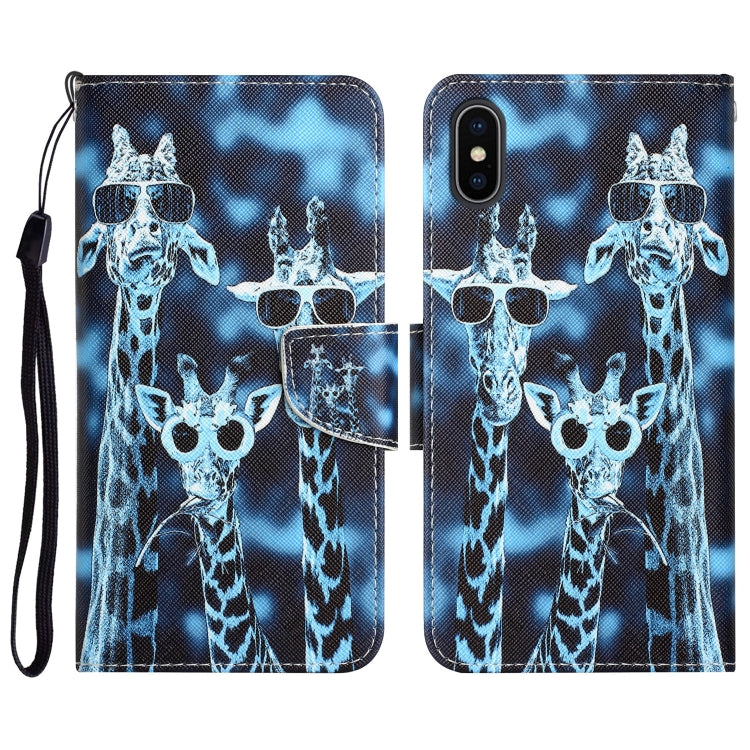 Colored Drawing Leather Phone Case, For iPhone X