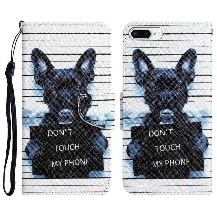 Colored Drawing Leather Phone Case, For iPhone 7 Plus / 8 Plus
