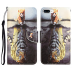 Colored Drawing Leather Phone Case, For iPhone 7 Plus / 8 Plus
