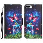 Colored Drawing Leather Phone Case, For iPhone 7 Plus / 8 Plus