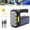 Solar Charging Super Bright Waterproof 8 LED Camping Flashlight Lamp