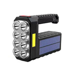 Solar Charging Super Bright Waterproof 8 LED Camping Flashlight Lamp