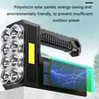 Solar Charging Super Bright Waterproof 8 LED Camping Flashlight Lamp
