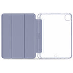 For iPad Pro 11 2022 / 2021 / 2020 3-fold Shockproof Smart Leather Tablet Case(Lavender)