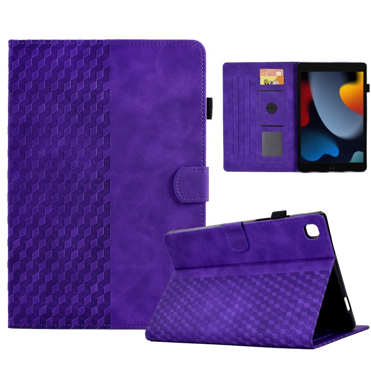 For iPad 10.2 2019 / 2020 / Air 10.5 2019 Rhombus Embossed Leather Smart Tablet Case