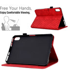 For iPad 10th Gen 10.9 2022 Rhombus Embossed Leather Smart Tablet Case(Red)