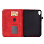 For iPad 10th Gen 10.9 2022 Rhombus Embossed Leather Smart Tablet Case(Red)