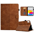 For iPad 10th Gen 10.9 2022 Rhombus Embossed Leather Smart Tablet Case, For iPad 10th Gen 10.9 2022