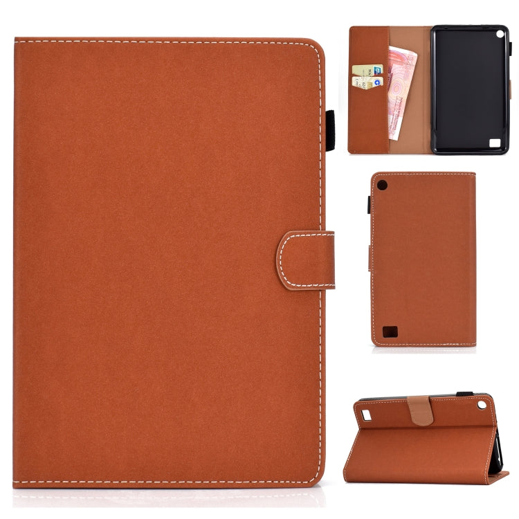 Solid Color Tablet PC Universal Magnetic Horizontal Flip Leather Case with Card Slots & Holder, For iPad 4 / 3 / 2, For iPad Mini 4 / Mini 3 / Mini 2 / Mini, For Kindle Fire 7(2015/2017/2019), For Kindle Fire HD8 2016 / 2017