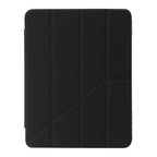 For iPad 10th Gen 10.9 2022 Clear Acrylic Deformation Leather Tablet Case(Black)