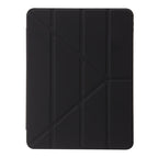 For iPad Pro 12.9 2022 / 2021 / 2020 Clear Acrylic Deformation Leather Tablet Case(Black)