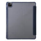 For iPad Pro 12.9 2022 / 2021 / 2020 Clear Acrylic Deformation Leather Tablet Case(Black)