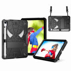 Spider Texture Silicone Hybrid PC Tablet Case with Shoulder Strap, For iPad 10.2 2021 / 2020 / 2019, For iPad mini 6
