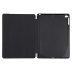 For iPad 9.7 2018 & 2017 / Air / Air2 GEBEI 3-folding Holder Shockproof Flip Leather Tablet Case(Black)