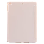 For iPad 9.7 2018 & 2017 / Air / Air2 GEBEI 3-folding Holder Shockproof Flip Leather Tablet Case(Pink)