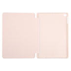 For iPad 9.7 2018 & 2017 / Air / Air2 GEBEI 3-folding Holder Shockproof Flip Leather Tablet Case(Pink)