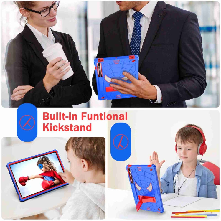 Spider Texture Silicone Hybrid PC Tablet Case with Shoulder Strap, For Samsung Galaxy Tab S7 FE / S7+ / S8+, For Samsung Galaxy Tab S7 / S8