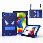Spider Texture Silicone Hybrid PC Tablet Case with Shoulder Strap, For Samsung Galaxy Tab A8 10.5 2021, For Samsung Galaxy Tab S6 Lite P610