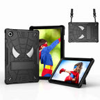 Spider Texture Silicone Hybrid PC Tablet Case with Shoulder Strap, For Samsung Galaxy Tab A8 10.5 2021, For Samsung Galaxy Tab S6 Lite P610