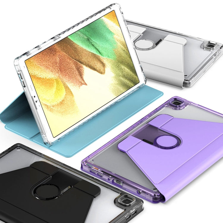 For Samsung Galaxy Tab A7 Lite T220 Clear 360 Rotation Stand Smart Leather Tablet Case(White)