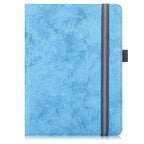 For 9-11 inch Marble Cloth Texture Horizontal Flip Universal Tablet PC Leather Case with Pen Slot & Holder(Sky Blue)