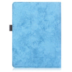 For 9-11 inch Marble Cloth Texture Horizontal Flip Universal Tablet PC Leather Case with Pen Slot & Holder(Sky Blue)