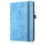 For 9-11 inch Marble Cloth Texture Horizontal Flip Universal Tablet PC Leather Case with Pen Slot & Holder(Sky Blue)