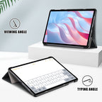 For Honor Pad X9 / X8 Pro 11.5 Custer Pure Color 3-Fold Holder Leather Tablet Case(Black)