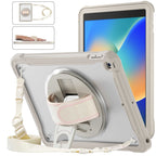 Heavy Duty Hybrid Tablet Case with Hand Grip & Strap, For iPad Air 2022 10.9 / Pro 11 2022, For iPad 10th Gen 10.9 2022, For iPad 10.2 2021 / 2020 / 2019, For iPad mini 6 / mini 2024