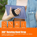 Heavy Duty Hybrid Tablet Case with Hand Grip & Strap, For iPad Air / Air 2 / 9.7 2018 / 2017