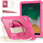 Heavy Duty Hybrid Tablet Case with Hand Grip & Strap, For iPad Air / Air 2 / 9.7 2018 / 2017