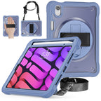 Heavy Duty Hybrid Tablet Case with Hand Grip & Strap, For iPad Air 2022 10.9 / Pro 11 2022, For iPad 10th Gen 10.9 2022, For iPad 10.2 2021 / 2020 / 2019, For iPad mini 6 / mini 2024
