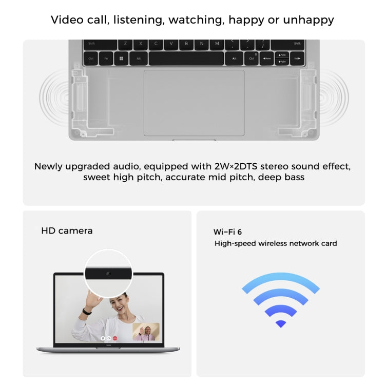 Xiaomi RedmiBook Pro 14 inch Laptop 2022, 16GB+512GB, Windows 11 Home Chinese Version, AMD Ryzen 7 6800H Octa Core(Starlight Grey)