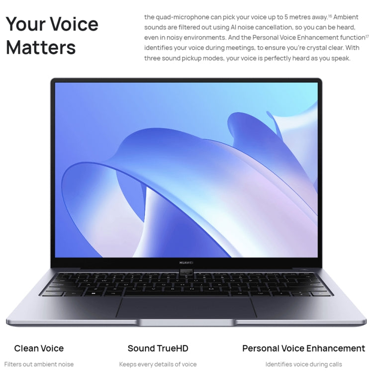 HUAWEI MateBook 14 Laptop, 16GB+512GB, 14 inch Touch Screen Windows 11 Home Chinese Version, Intel 12th Gen Core i7-1260P Integrated Graphics(Grey)