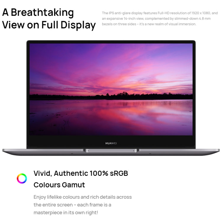 HUAWEI MateBook B3-430 Laptop, 16GB+512GB, 14 inch Windows 11 Home Chinese Version, Intel 12th Gen Core i7-1260P Integrated Graphics(Dark Grey)