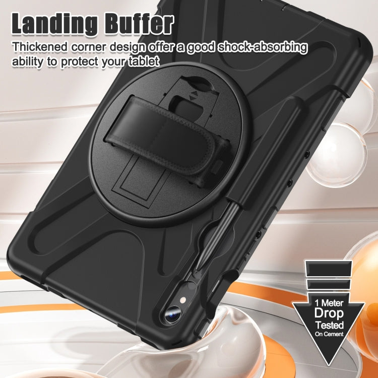Rotatable Kickstand Grip Heavy Duty Hard Rugged Tablet Case, For Galaxy Tab S10 FE / S9 FE / S9 / S8 / S7, For Samsung Galaxy Tab S9+ / S8+