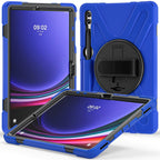Rotatable Kickstand Grip Heavy Duty Hard Rugged Tablet Case, For Galaxy Tab S10 FE / S9 FE / S9 / S8 / S7, For Samsung Galaxy Tab S9+ / S8+