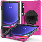 Rotatable Kickstand Grip Heavy Duty Hard Rugged Tablet Case, For Galaxy Tab S10 FE / S9 FE / S9 / S8 / S7, For Samsung Galaxy Tab S9+ / S8+