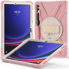 Rotatable Kickstand Grip Heavy Duty Hard Rugged Tablet Case, For Galaxy Tab S10 FE / S9 FE / S9 / S8 / S7, For Samsung Galaxy Tab S9+ / S8+