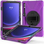 Rotatable Kickstand Grip Heavy Duty Hard Rugged Tablet Case, For Galaxy Tab S10 FE / S9 FE / S9 / S8 / S7, For Samsung Galaxy Tab S9+ / S8+
