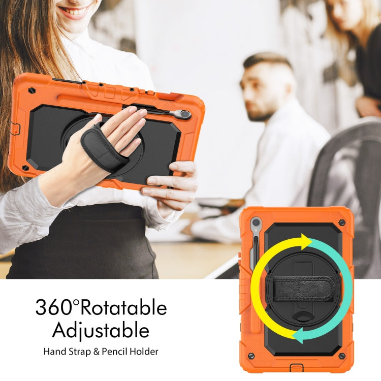 Lucky Wheel Grip Silicone Hybrid PC Tablet Case with Shoulder Strap, For Samsung Galaxy Tab S8 / S7
