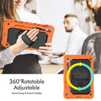 Lucky Wheel Grip Silicone Hybrid PC Tablet Case with Shoulder Strap, For Samsung Galaxy Tab S8 / S7
