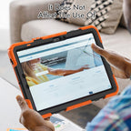 Lucky Wheel Grip Silicone Hybrid PC Tablet Case with Shoulder Strap, For Samsung Galaxy Tab S8 / S7