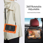 Lucky Wheel Grip Silicone Hybrid PC Tablet Case with Shoulder Strap, For Samsung Galaxy Tab S8 / S7