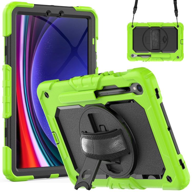 Lucky Wheel Grip Silicone Hybrid PC Tablet Case with Shoulder Strap, For Samsung Galaxy Tab S8 / S7