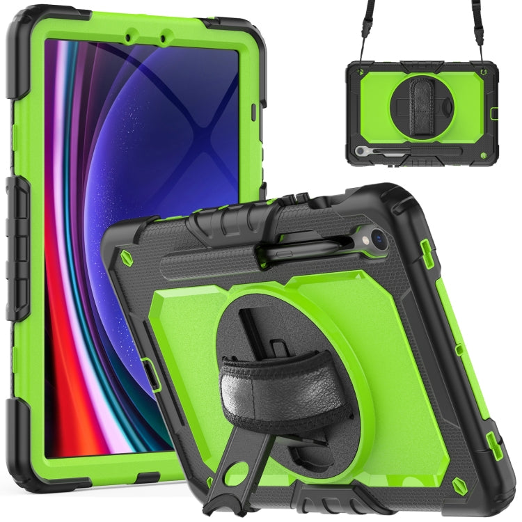 Lucky Wheel Grip Silicone Hybrid PC Tablet Case with Shoulder Strap, For Samsung Galaxy Tab S8 / S7